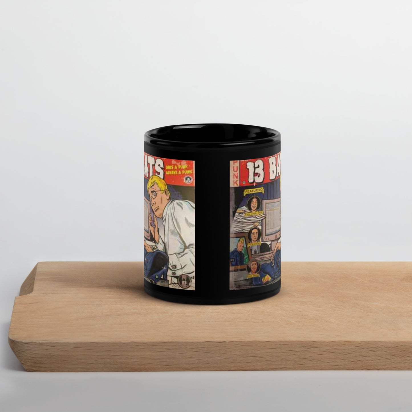 13 Bats Once a Punk always a Punk Black Mug