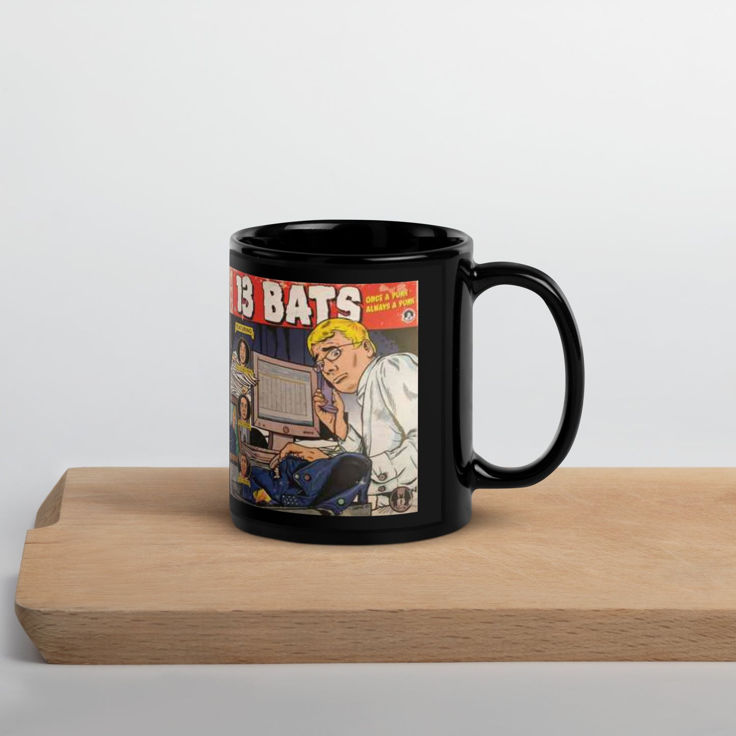 13 Bats Once a Punk always a Punk Black Mug