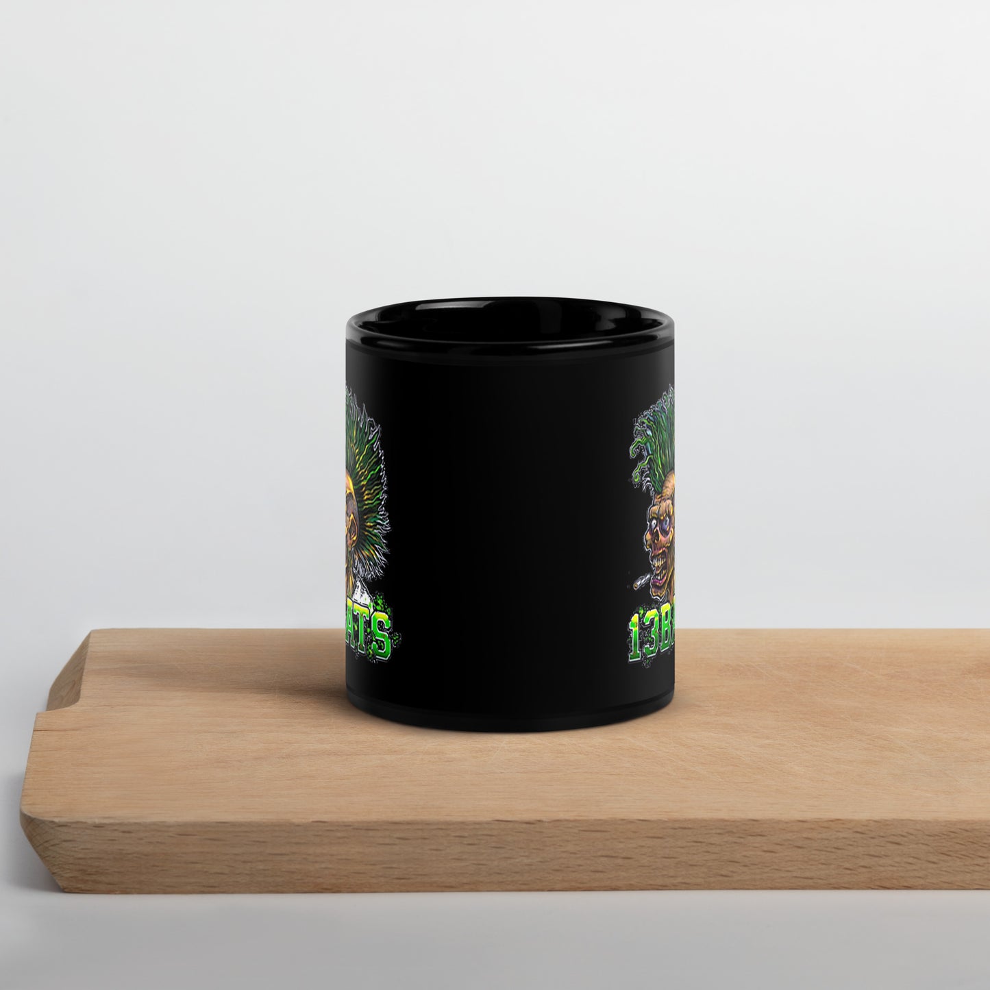 13 Bats Punk Black Glossy Mug