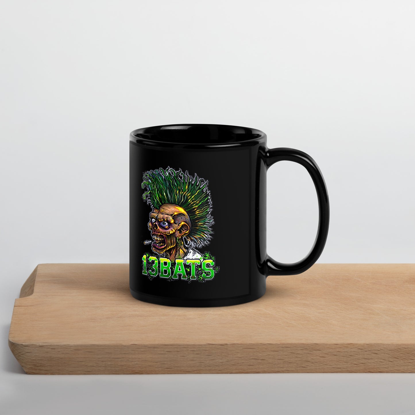 13 Bats Punk Black Glossy Mug