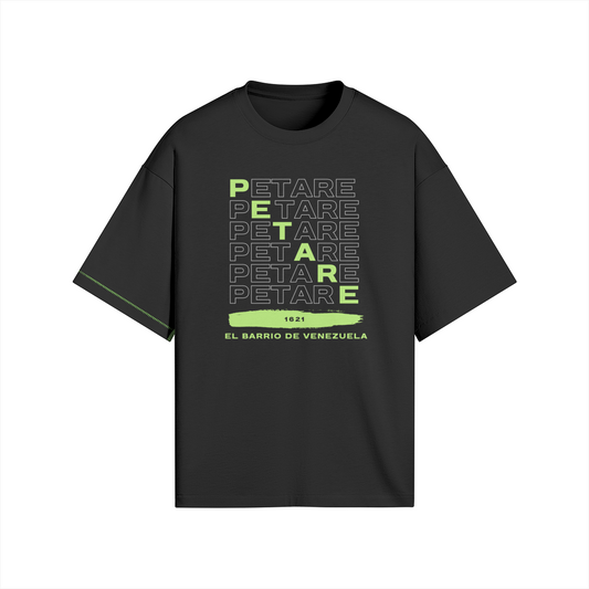 Petare Neon Oversized Black TShirt