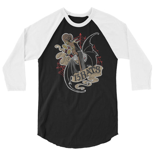 13 Bats Wins and Doublebass 3/4 sleeve raglan shirt