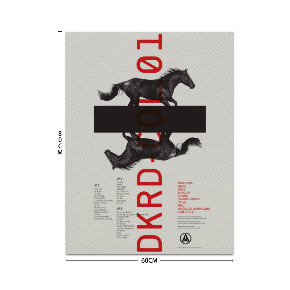 Póster DKRD Col 01 con marco de madera