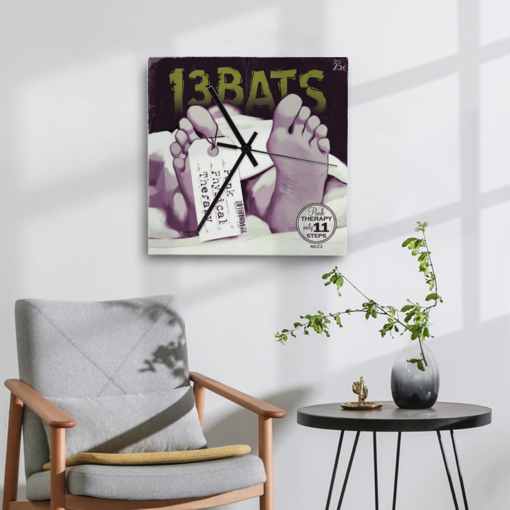 13 bats punk physical therapy Wall Clock