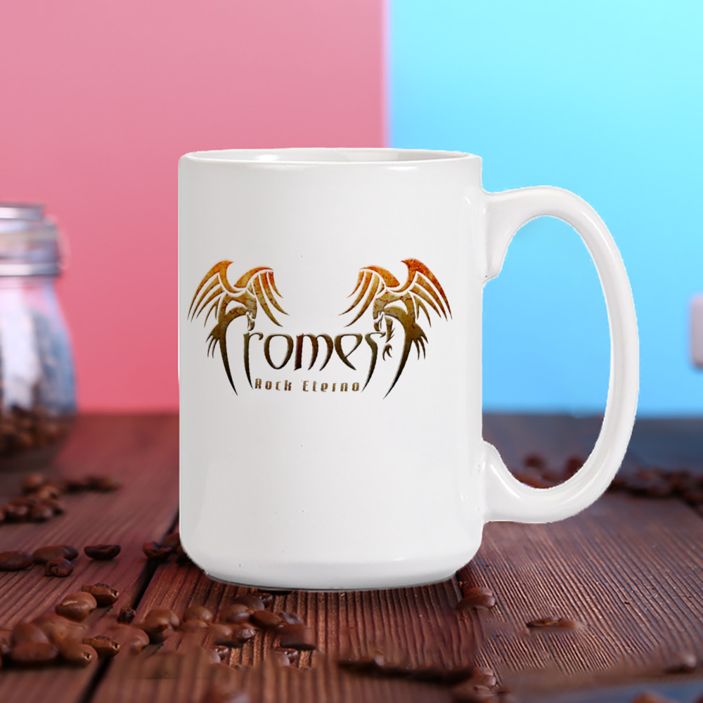 Promesa White Ceramic Coffee Mug 15 Oz