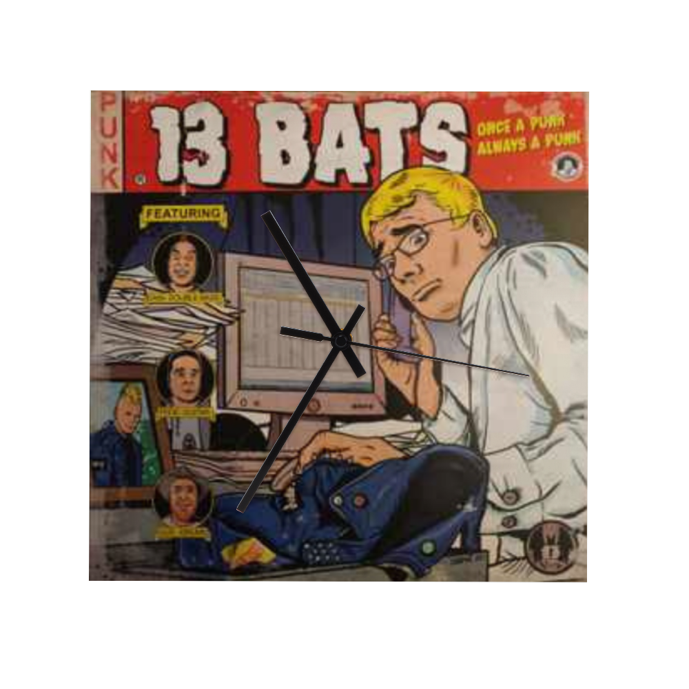 13 Bats Once A Punk Always a Punk Wall Clock