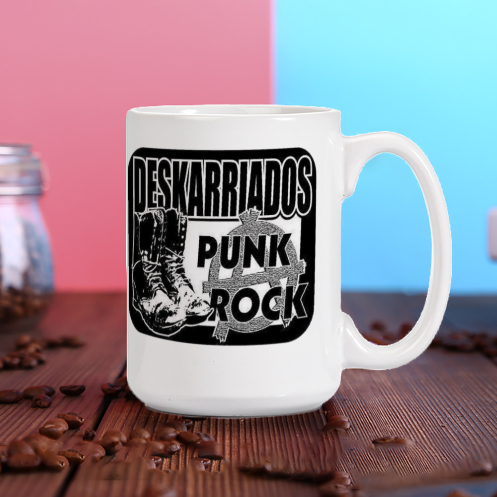 Taza Blanca de Cerámica Deskarriados 440 ml