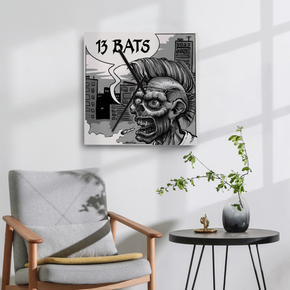13 Bats Punk WB Wall Clock
