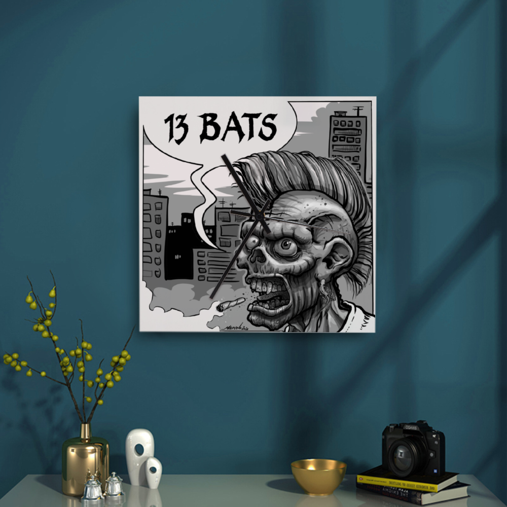 13 Bats Punk WB Wall Clock