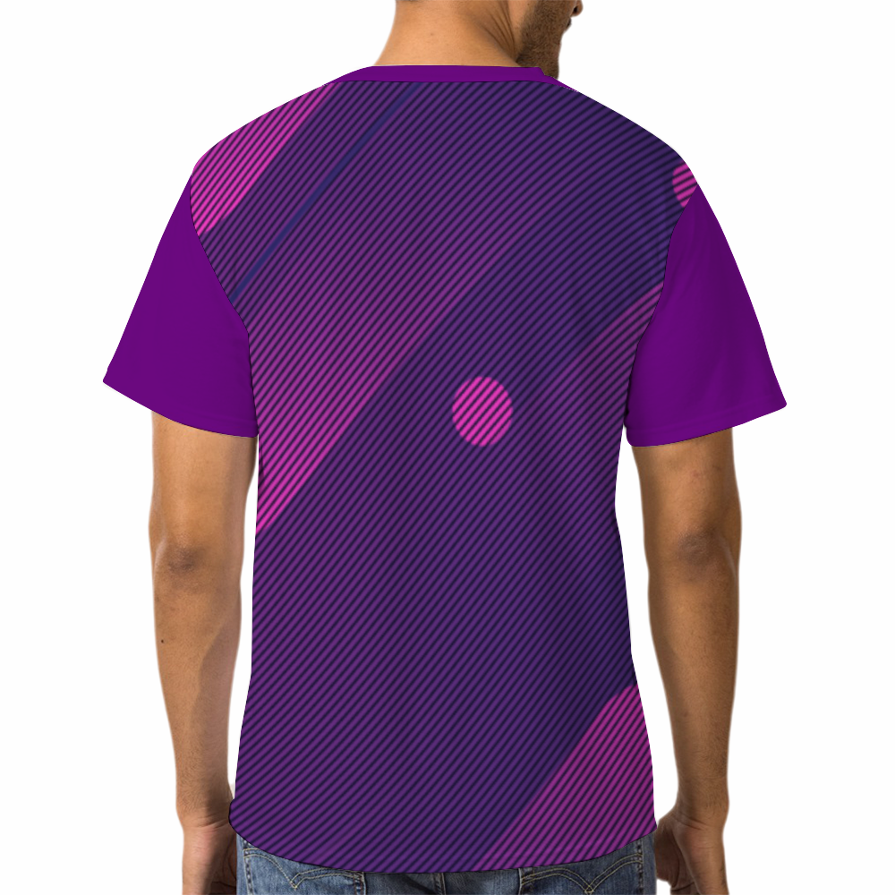 Deska Purple Abstract Polygon T-Shirt