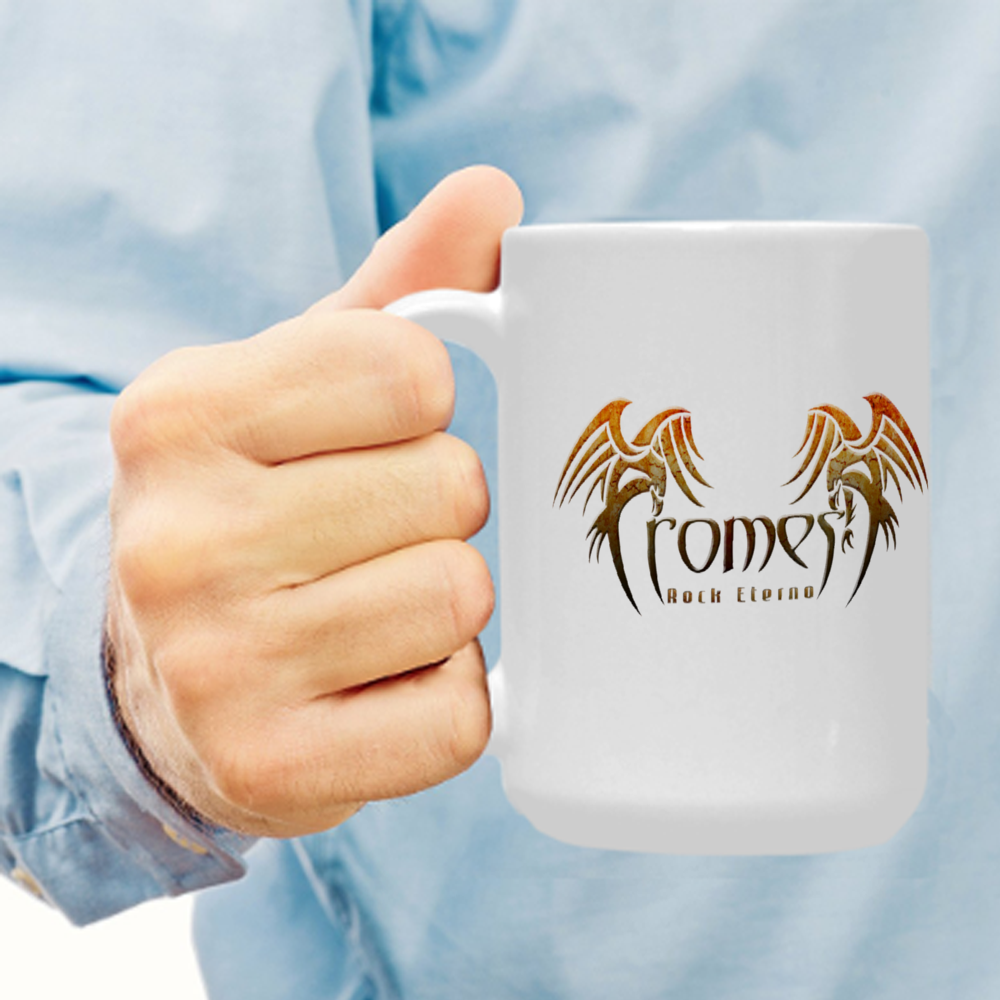 Promesa White Ceramic Coffee Mug 15 Oz
