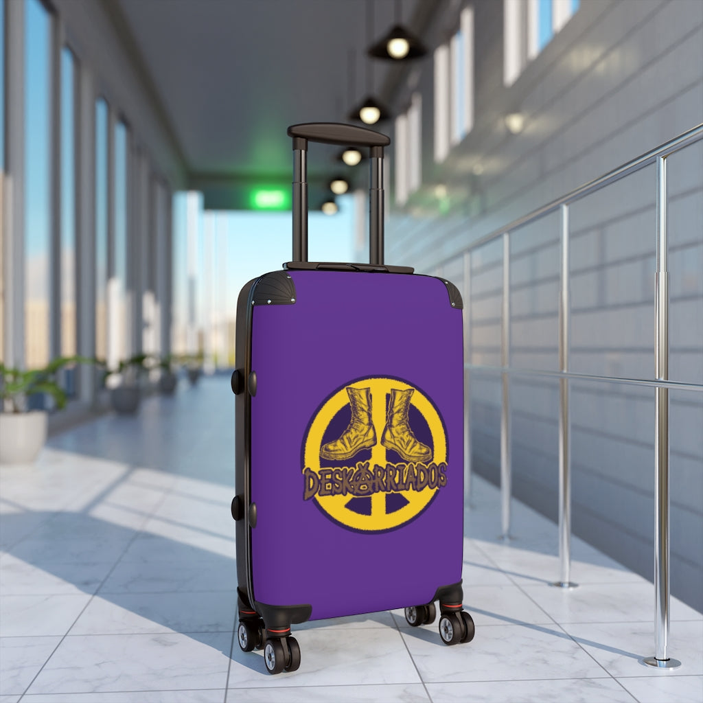 Deskarriados Classic Logo Lilac Mustard Cabin Suitcase