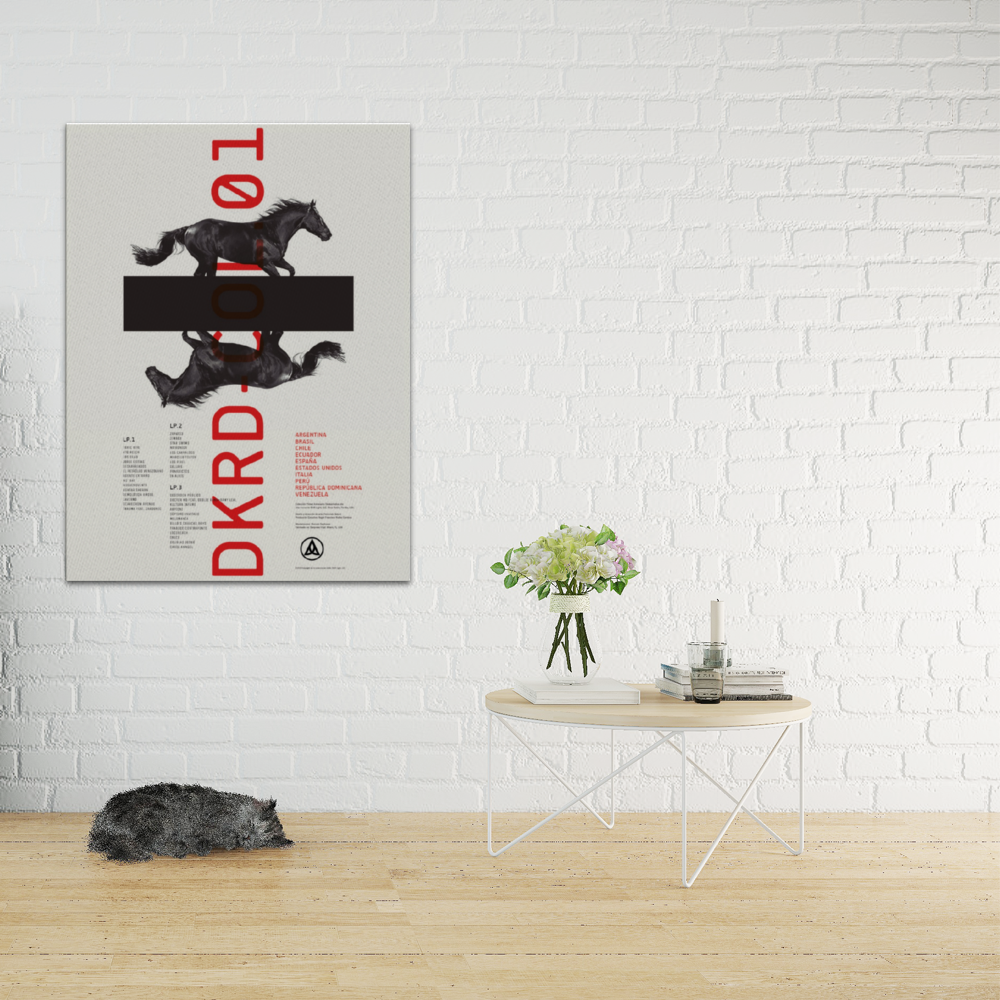 Póster DKRD Col 01 con marco de madera