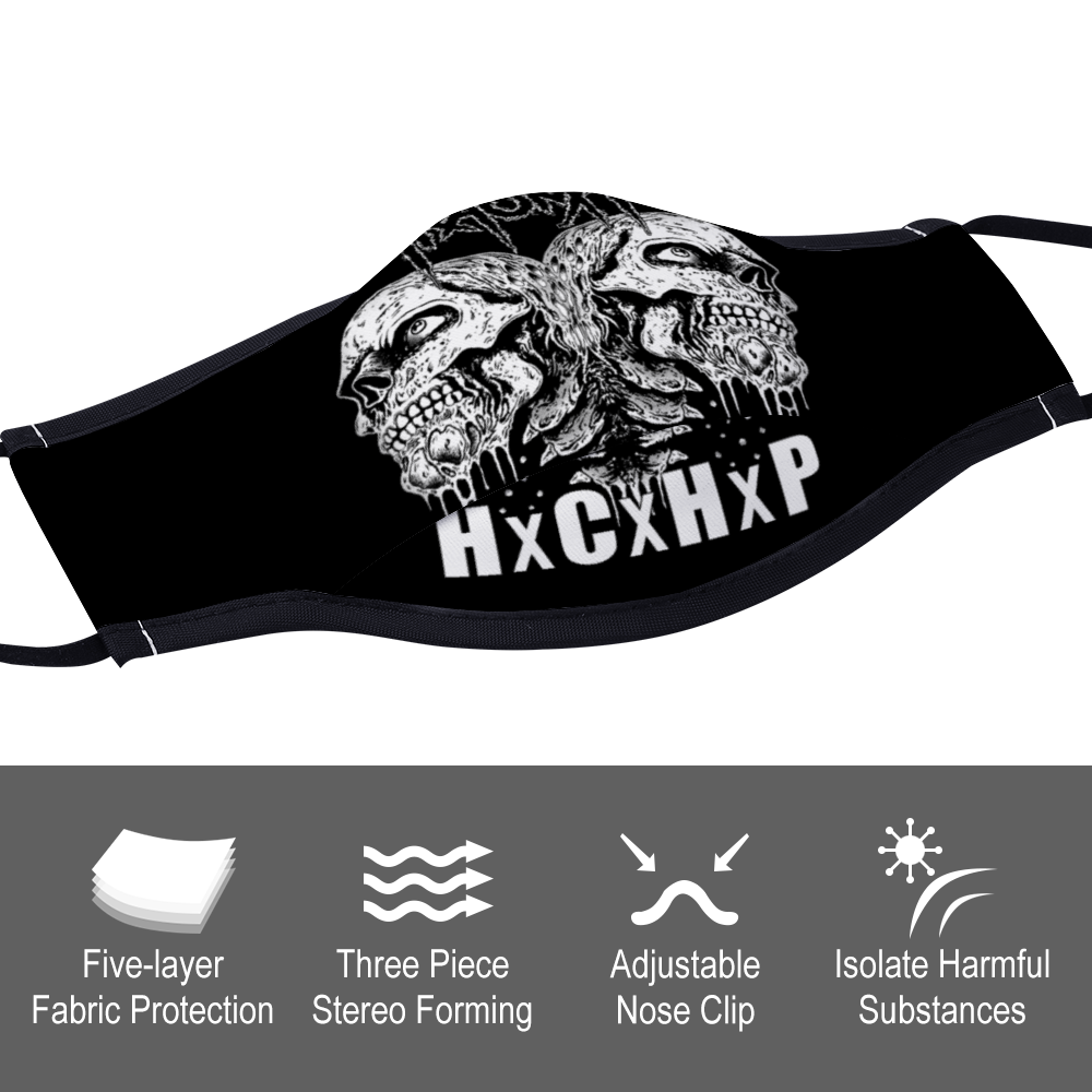 Trauma Skulls Adjustable Face Cover with Two Filters Non-medical