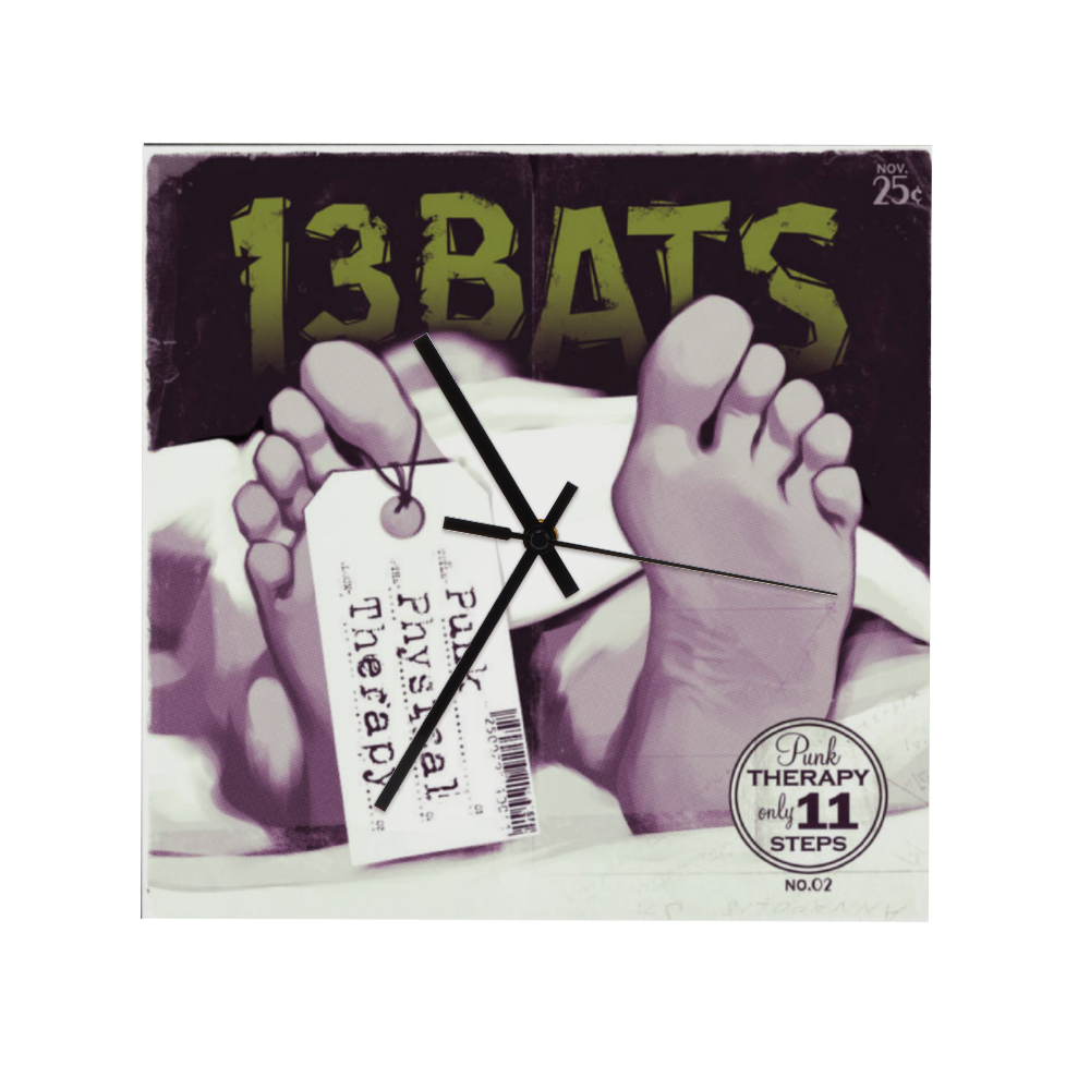 13 bats punk physical therapy Wall Clock