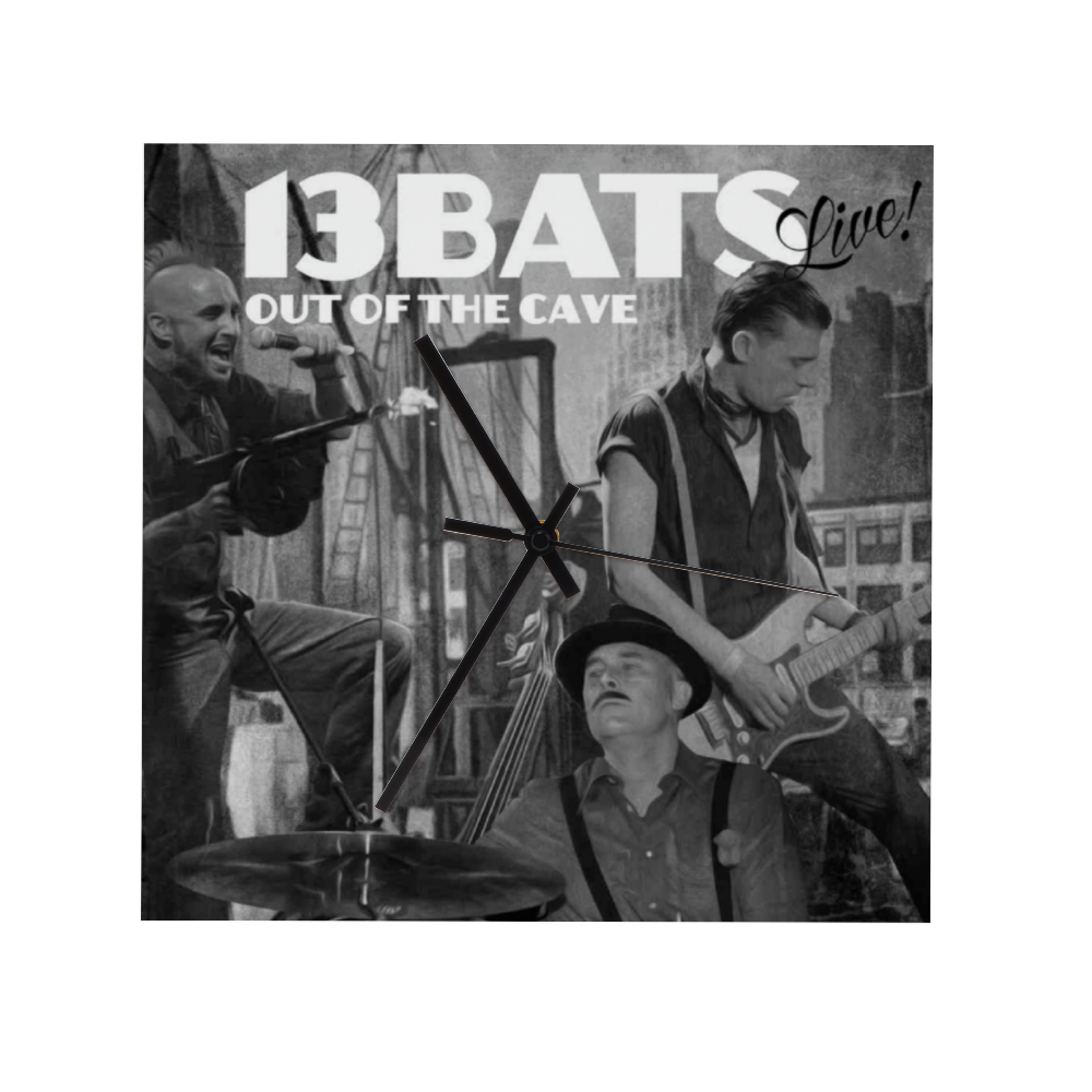 13 Bats Out Of The Cave Live Wall Clock