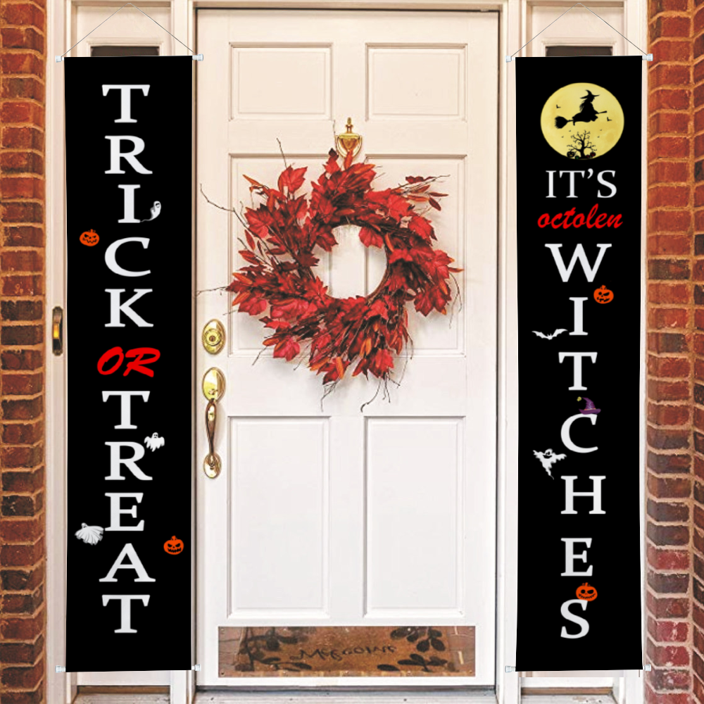 Halloween Front Door Hanging Banners