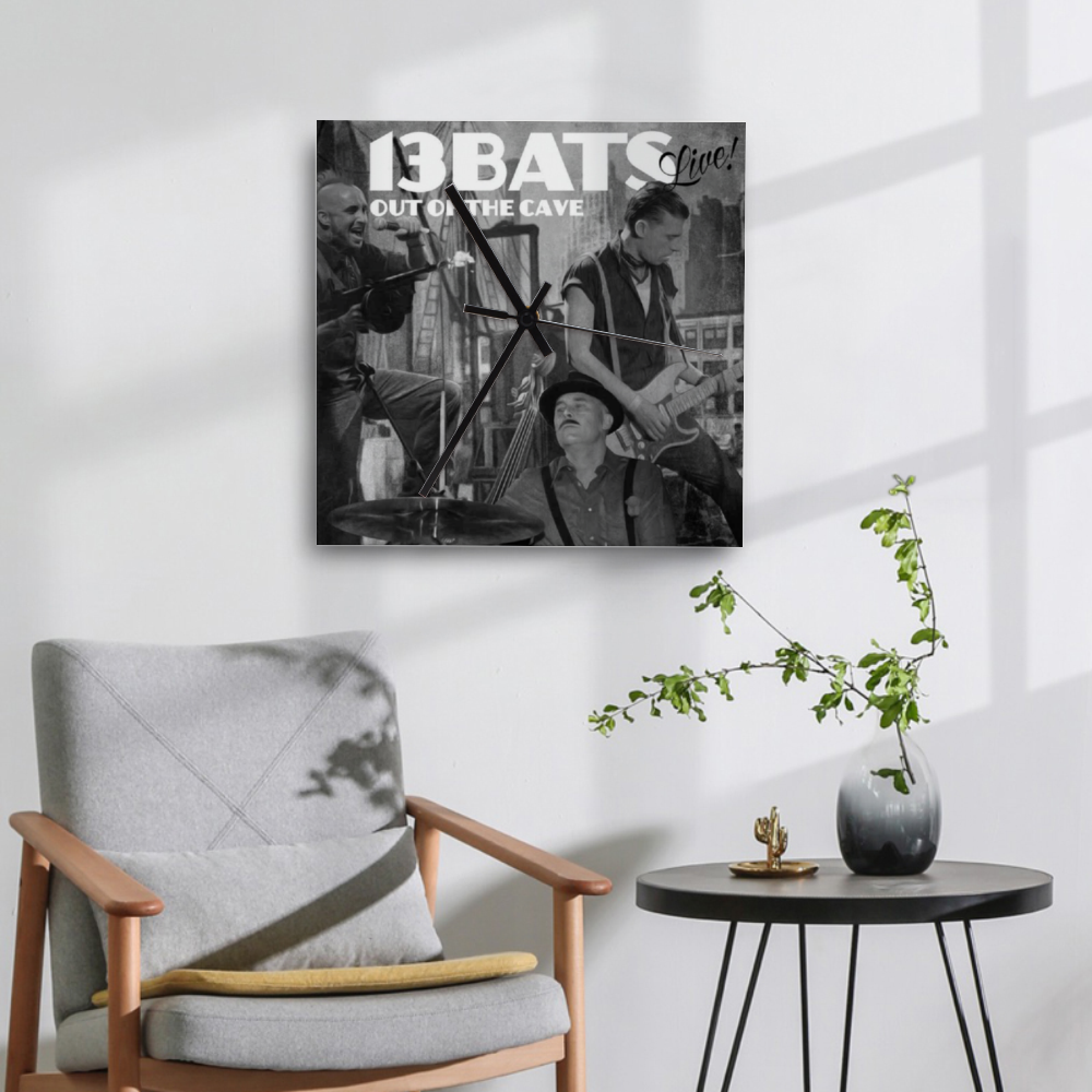 13 Bats Out Of The Cave Live Wall Clock