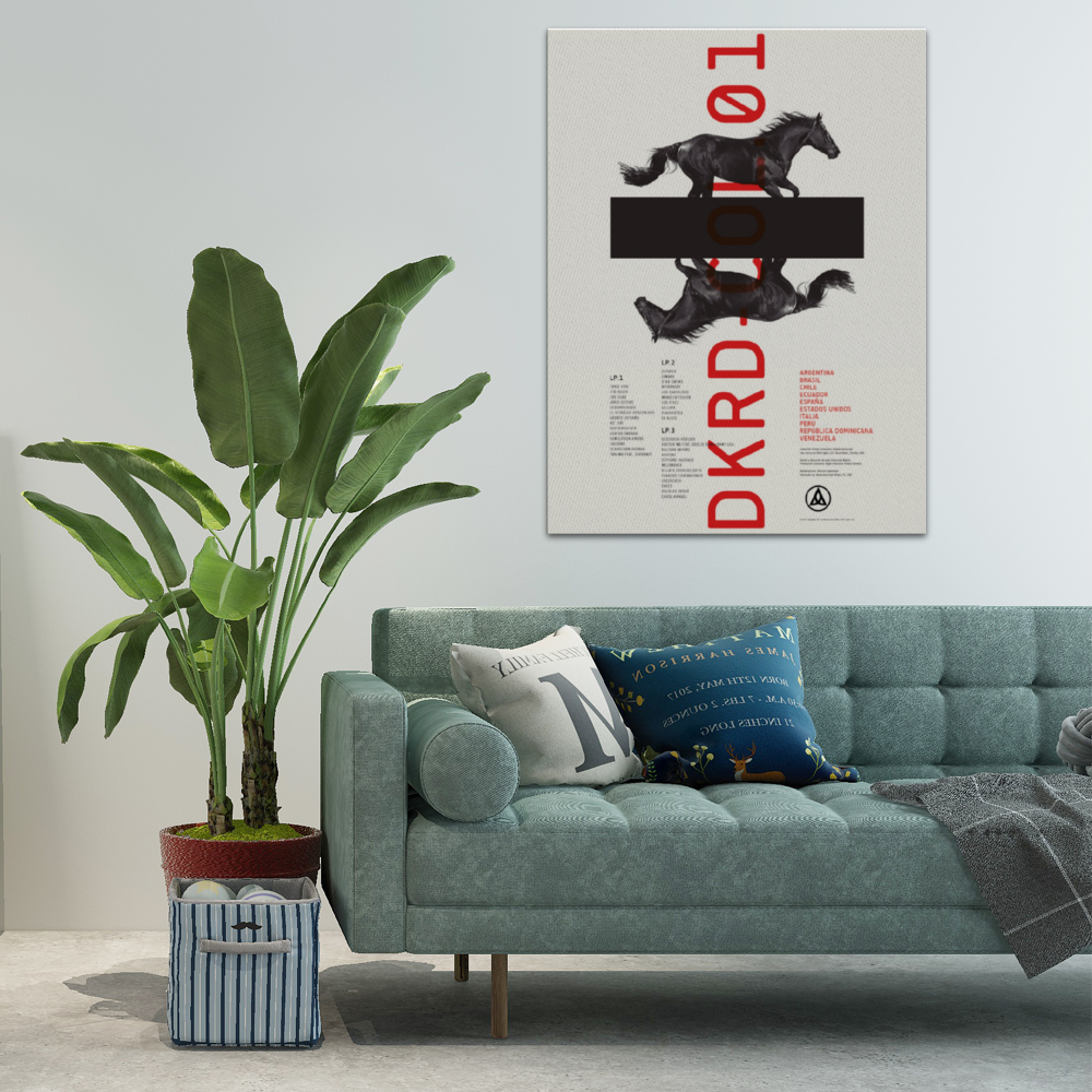 Póster DKRD Col 01 con marco de madera