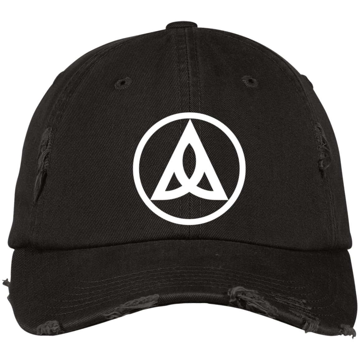 DESKA Distressed Embroidery black Cap