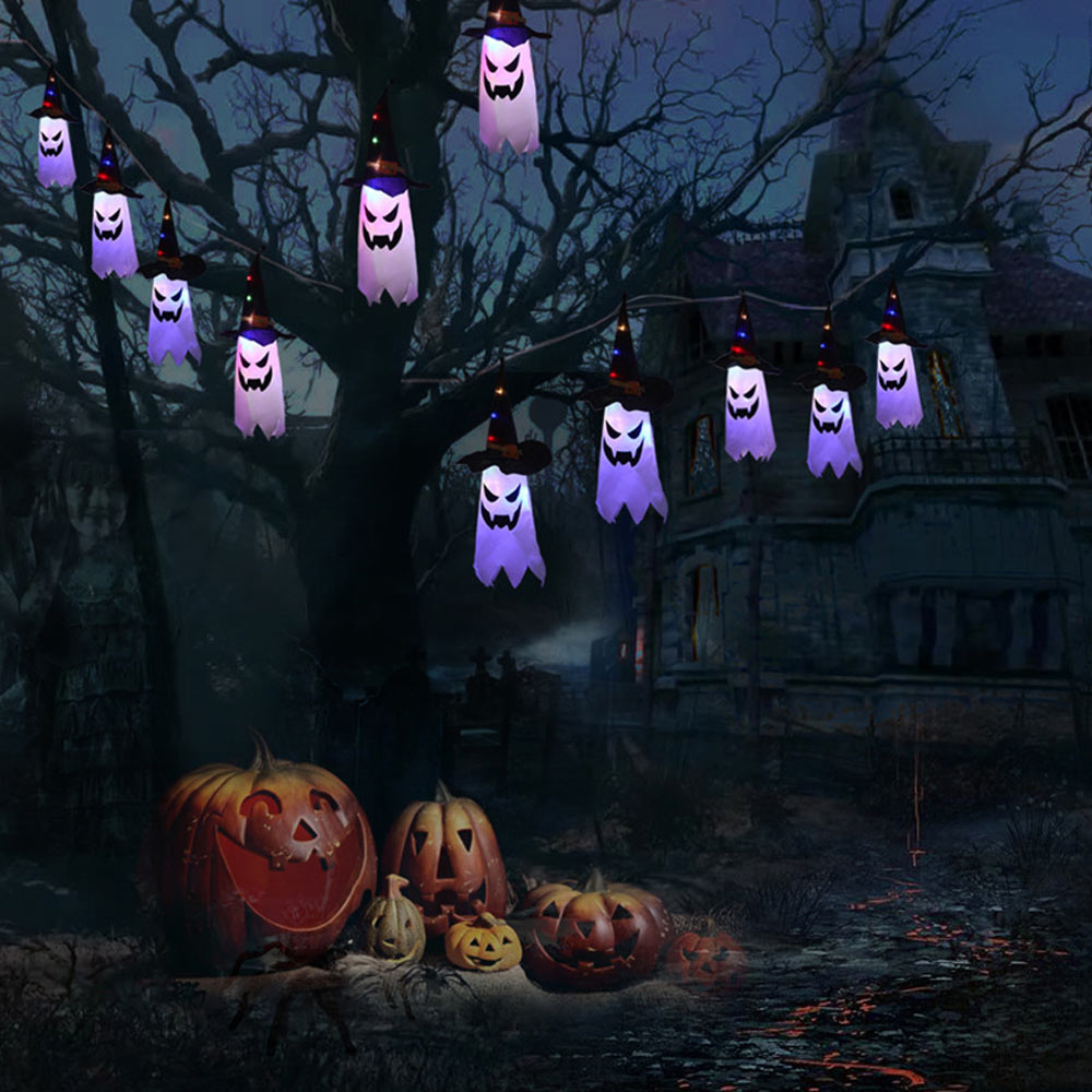 LED String Lights Ghost and Wizard