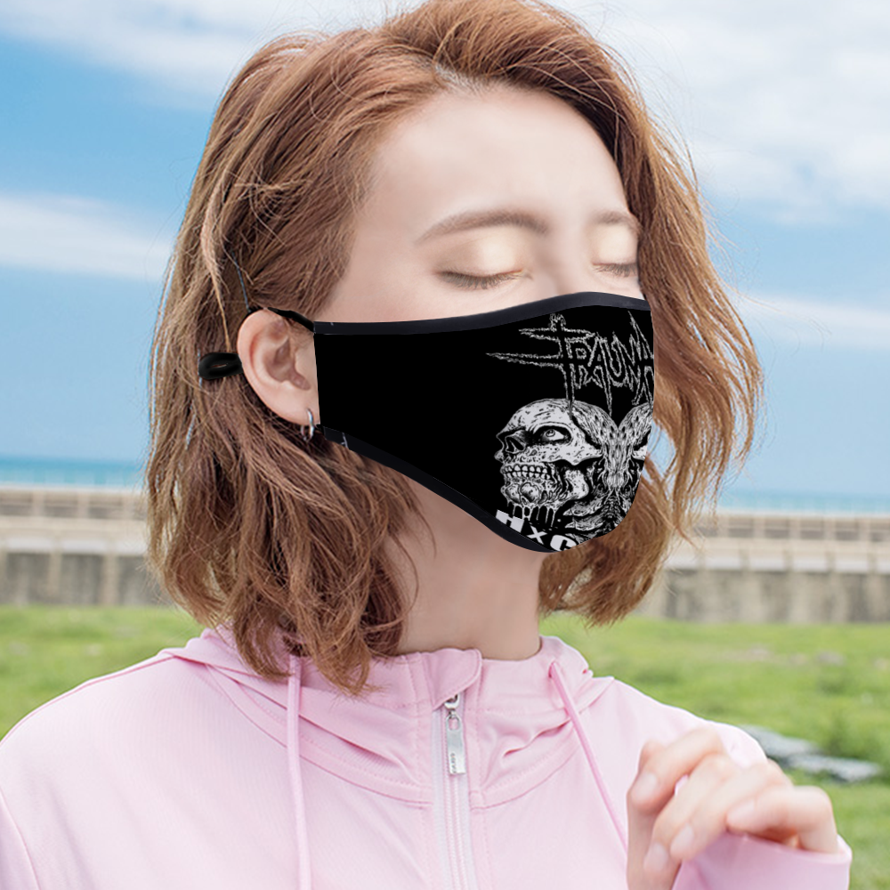 Trauma Skulls Adjustable Face Cover with Two Filters Non-medical