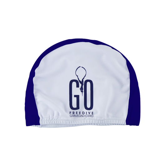Freedive G0 White Blue Unisex Sports Swim Cap