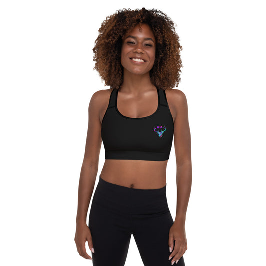 8k By Josue Padded Sports Bra Black