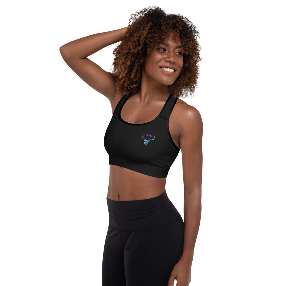 8k By Josue Padded Sports Bra Black