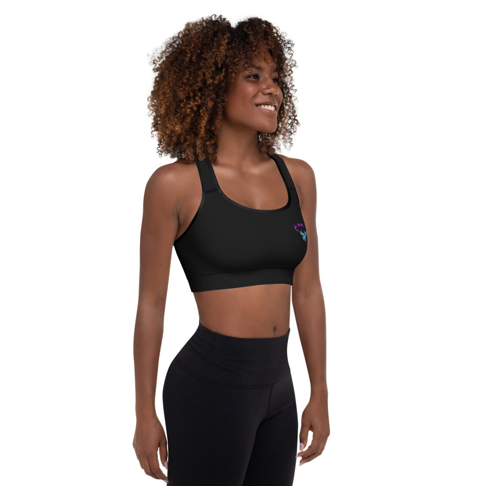 8k By Josue Padded Sports Bra Black