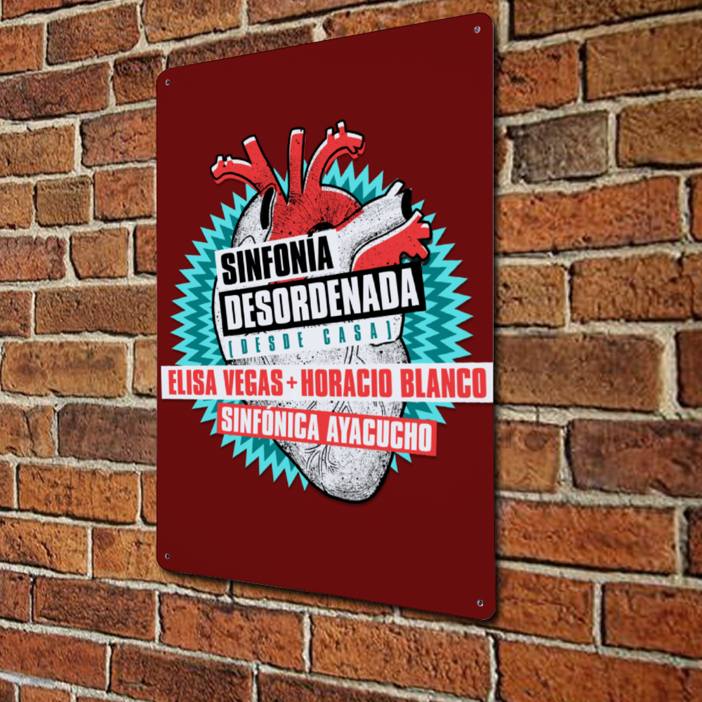 Cartel Metálico Sinfonía Desordenada