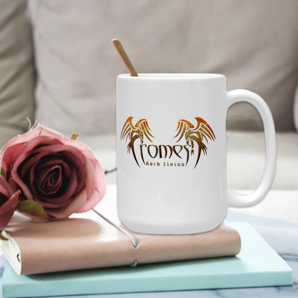 Promesa White Ceramic Coffee Mug 15 Oz