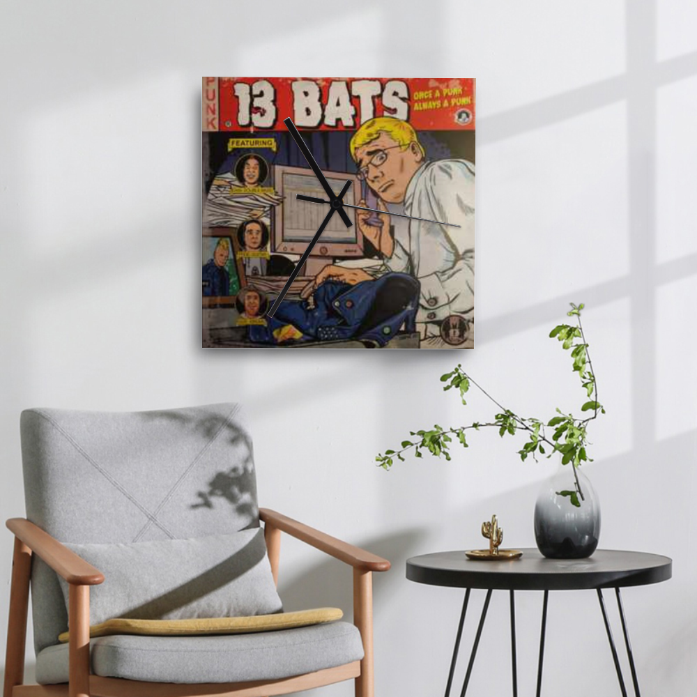 13 Bats Once A Punk Always a Punk Wall Clock