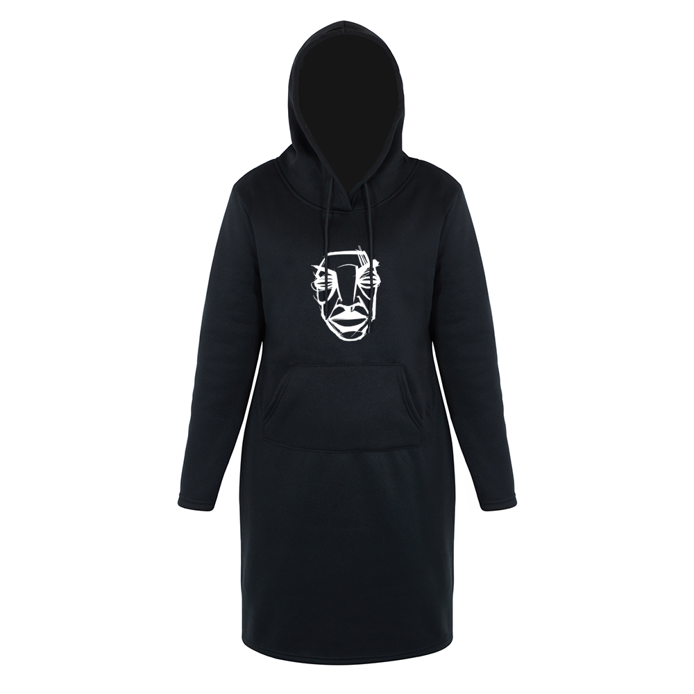 Buisy Women's Long Sleeve Hoodie Pocket Mini Dress