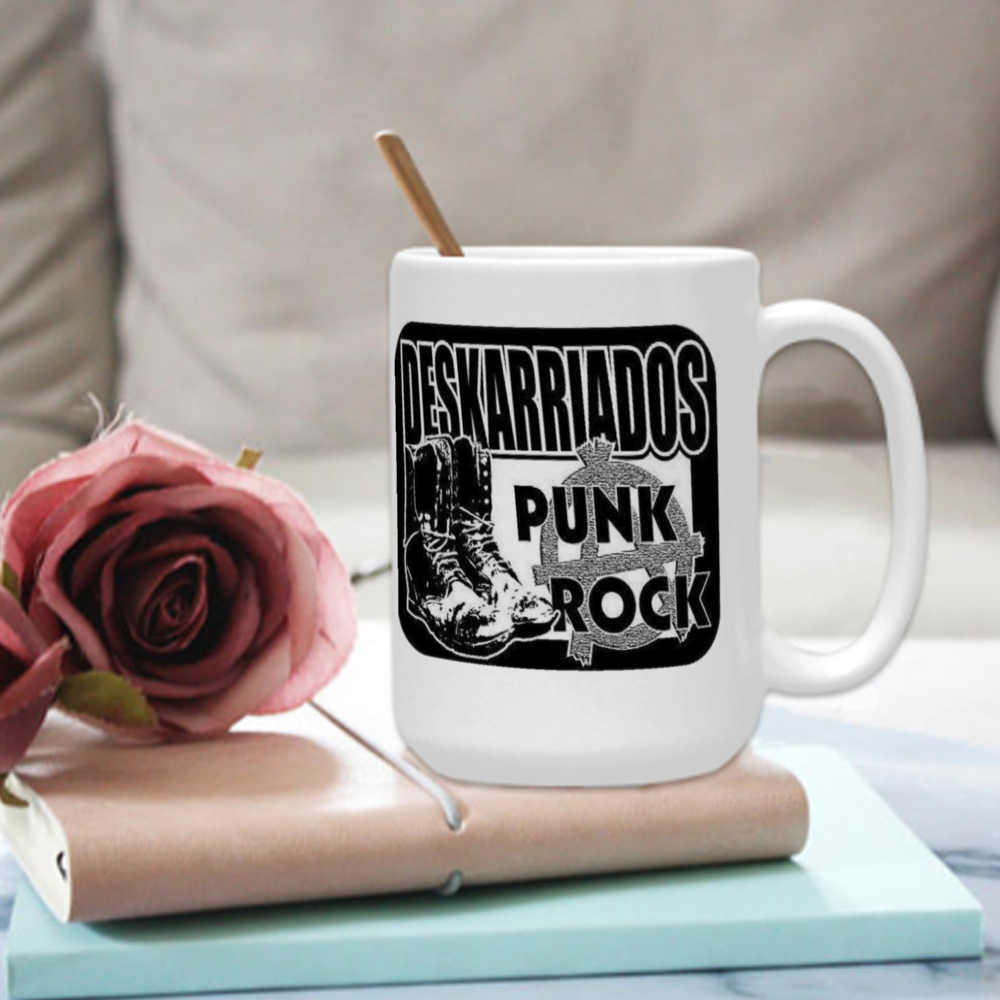 Taza Blanca de Cerámica Deskarriados 440 ml