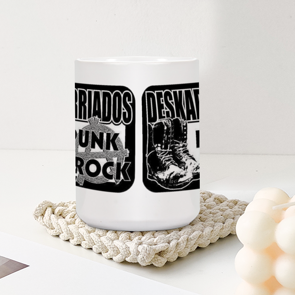 Taza Blanca de Cerámica Deskarriados 440 ml