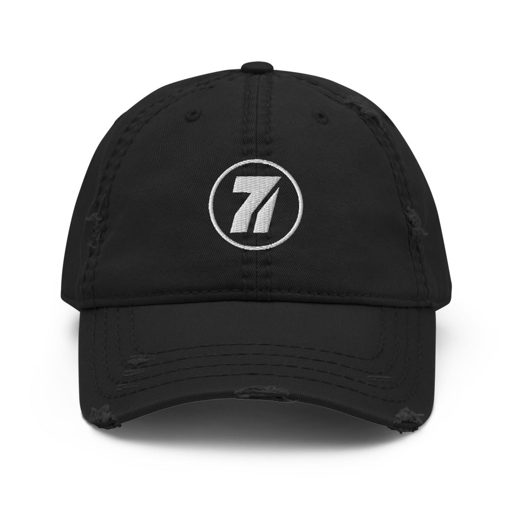 Séptimo Invitado Black Distressed Dad Hat