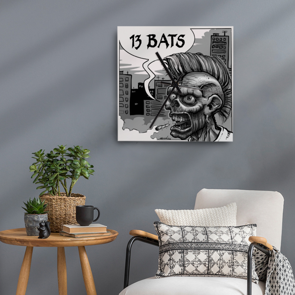 13 Bats Punk WB Wall Clock