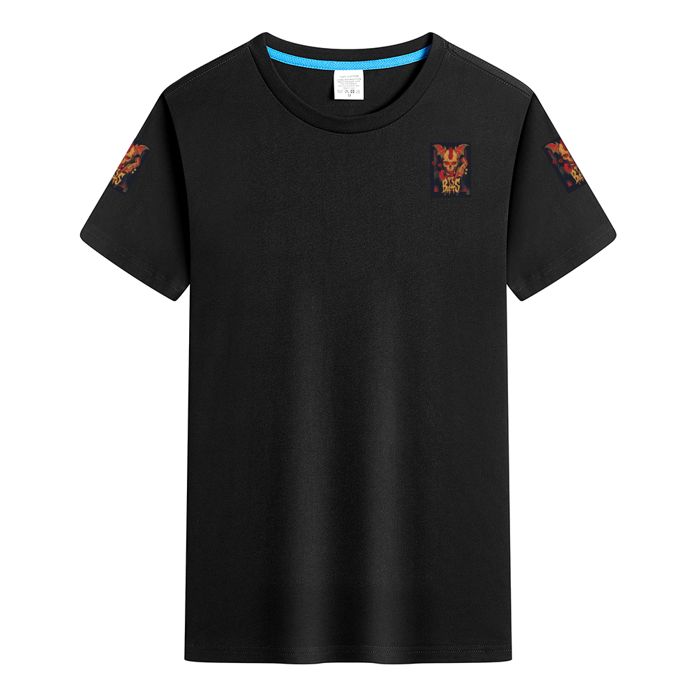 13 Bats Skull Black T-Shirt