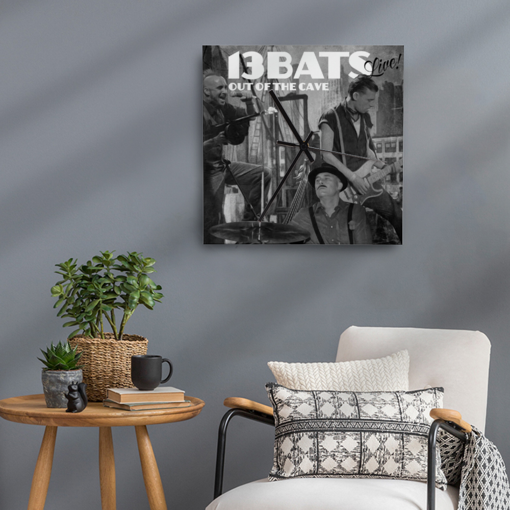13 Bats Out Of The Cave Live Wall Clock