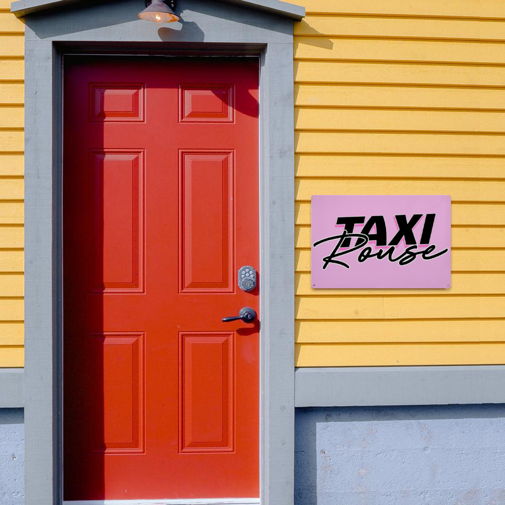 Taxi Rouse Metal Sign