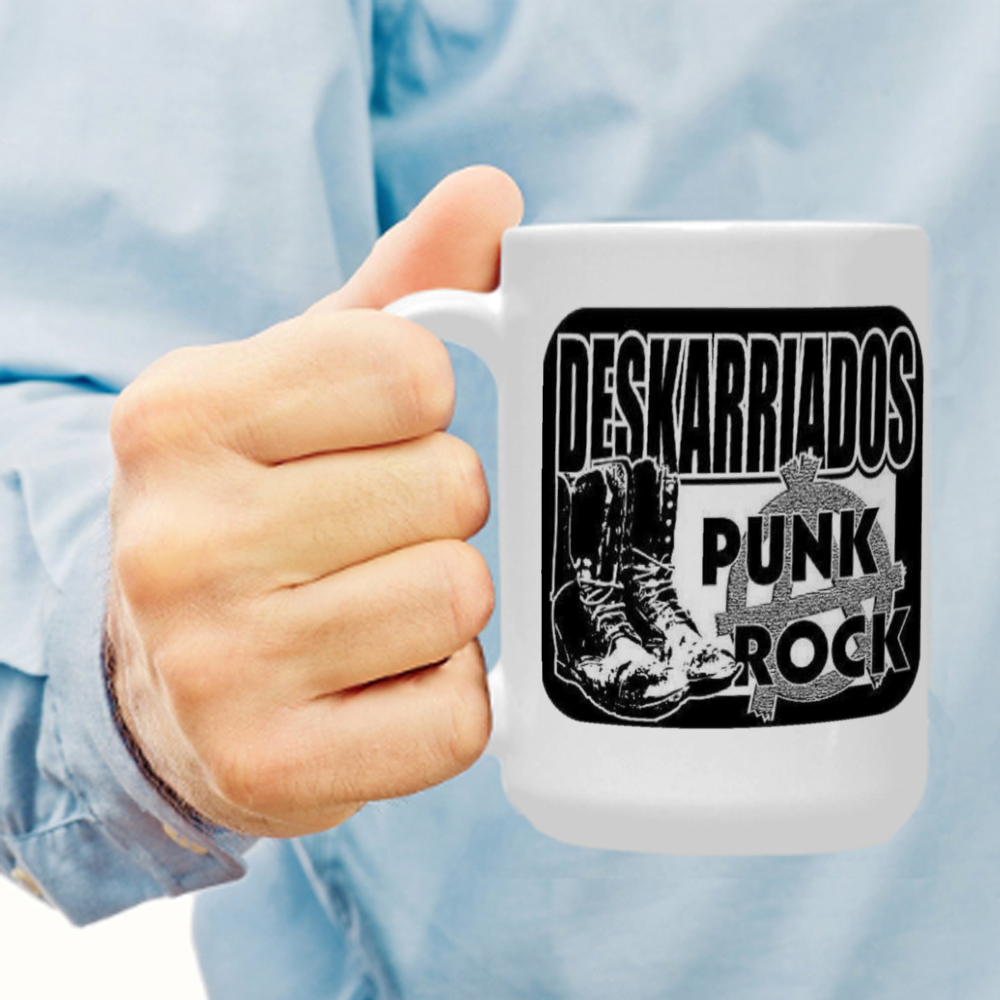 Taza Blanca de Cerámica Deskarriados 440 ml