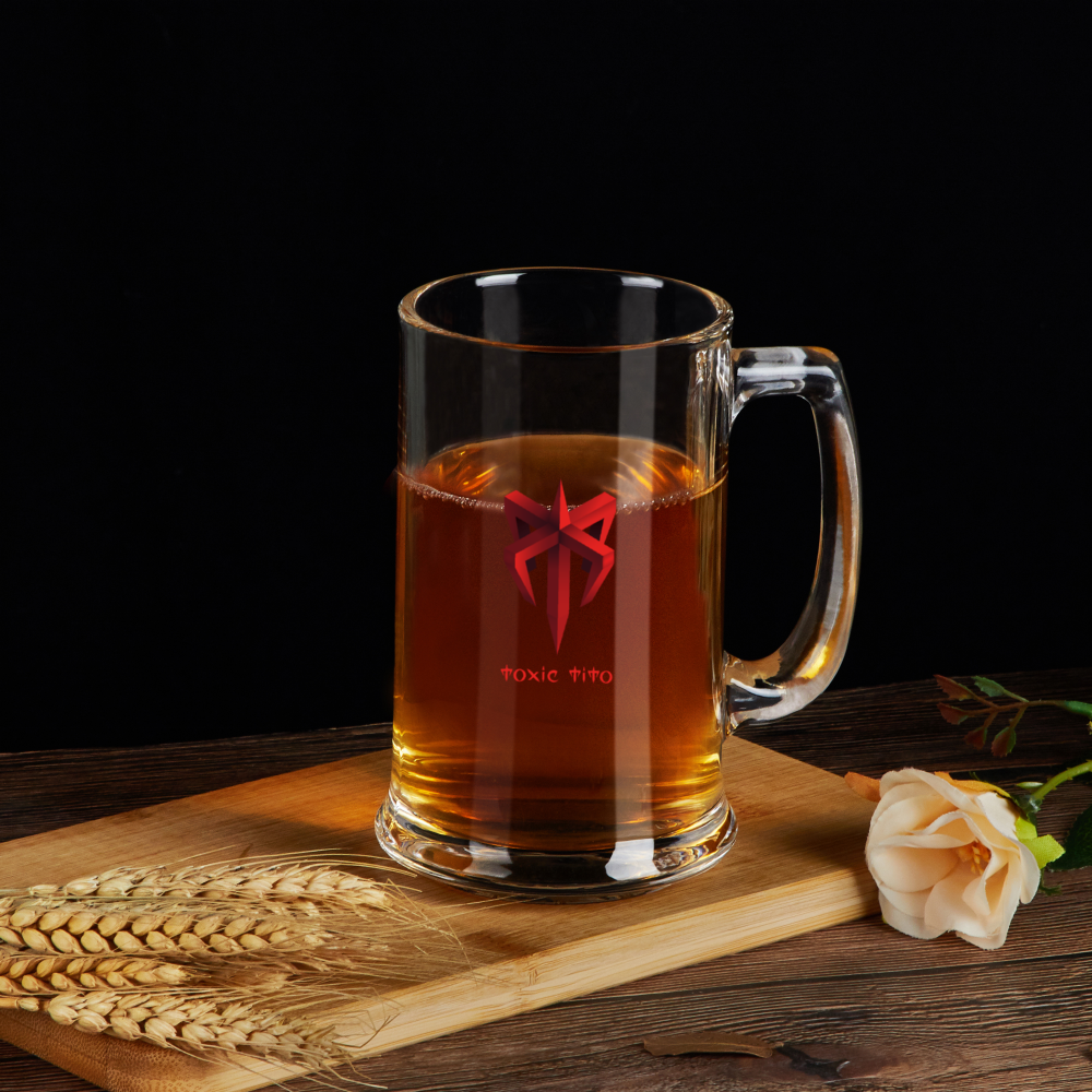 Toxic Tito Beer Glass 13 oz
