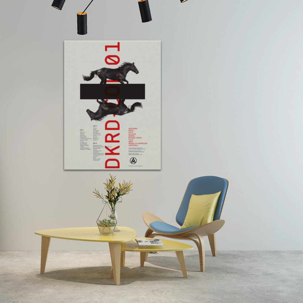 Póster DKRD Col 01 con marco de madera