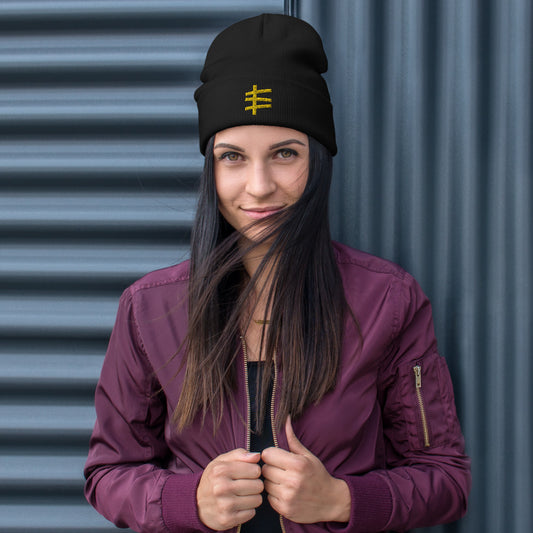 ERA Kanji Gold Embroidered Beanie