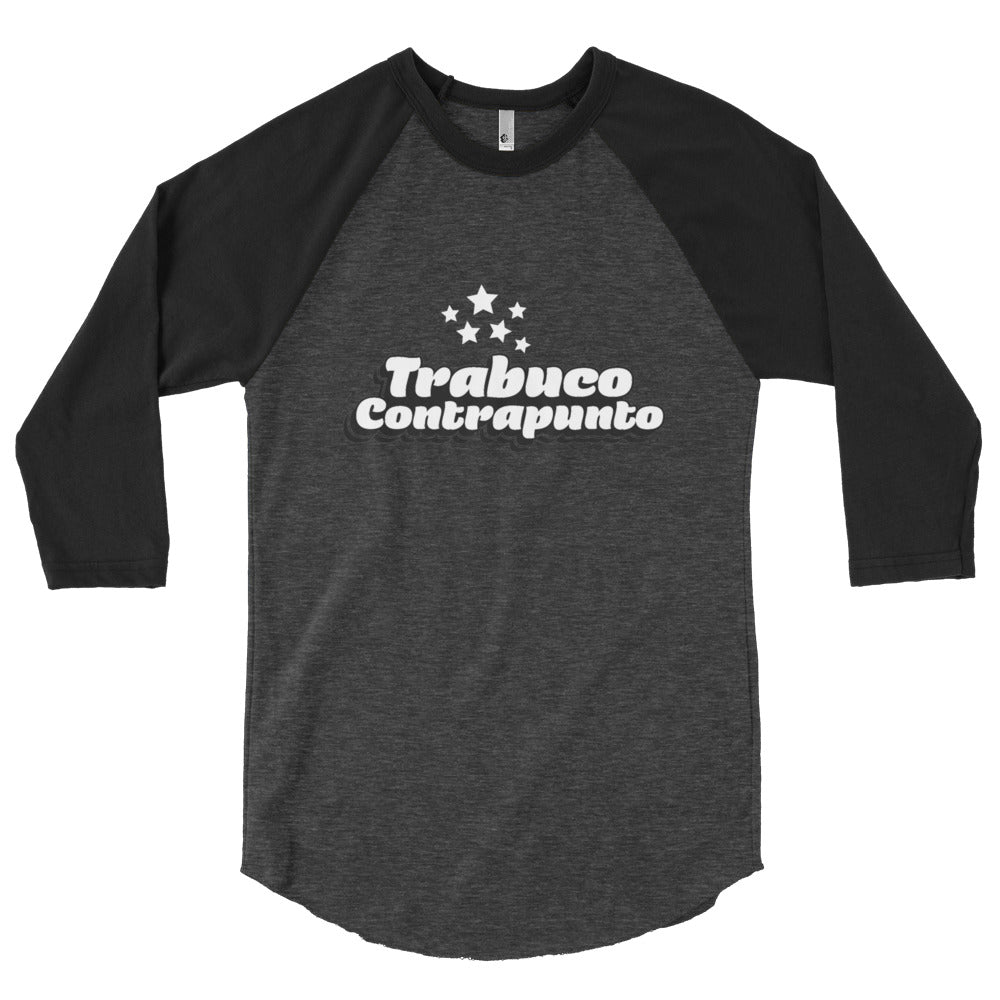 Trabuco Contrapunto Heather Black 3/4 sleeve raglan shirt