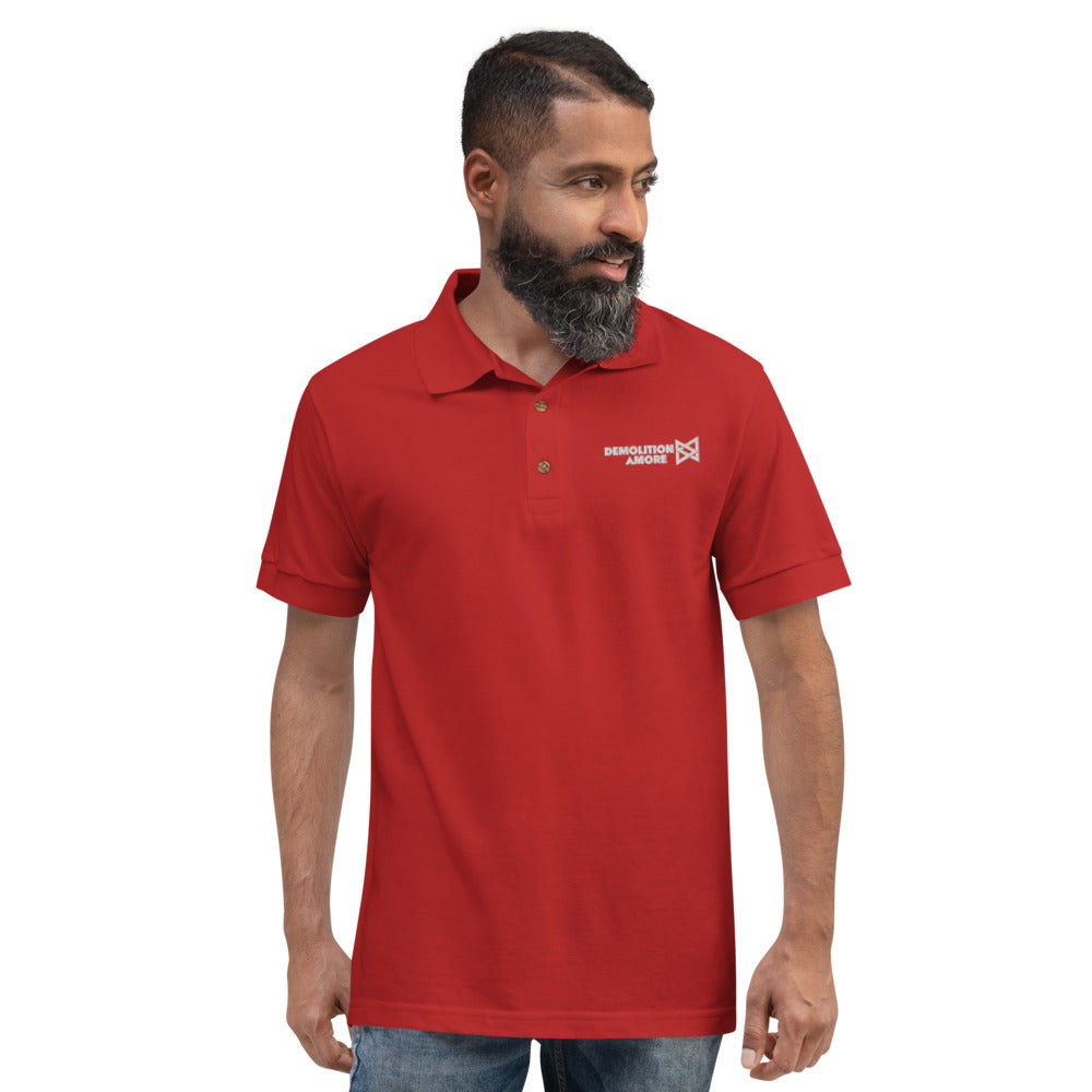 Demolition Amore Embroidered Polo Shirt