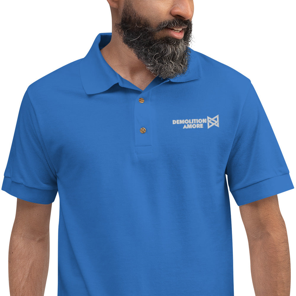 Demolition Amore Embroidered Polo Shirt