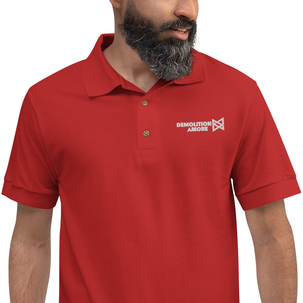 Demolition Amore Embroidered Polo Shirt