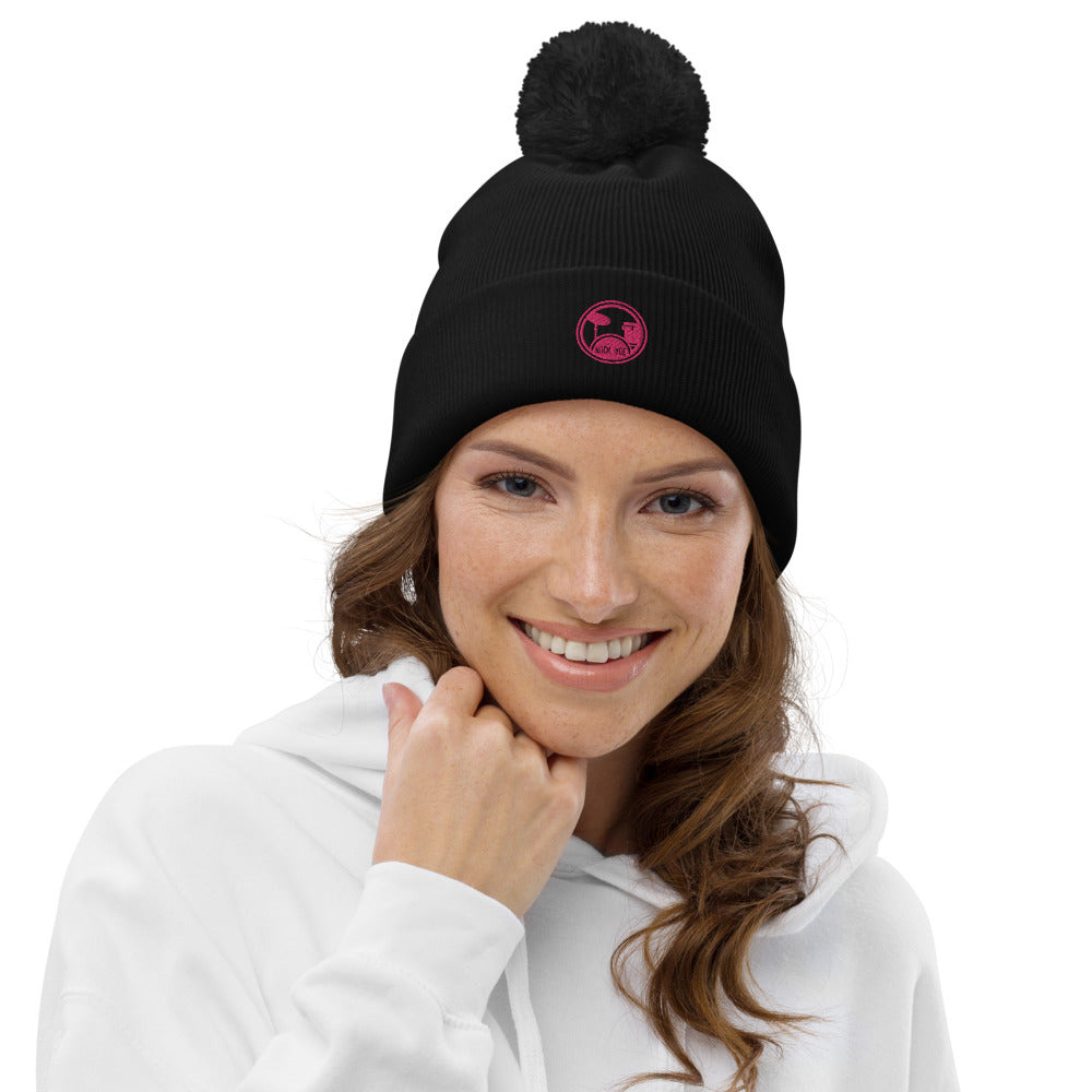 Gorro con pompón Rock & Yoe Black Pink